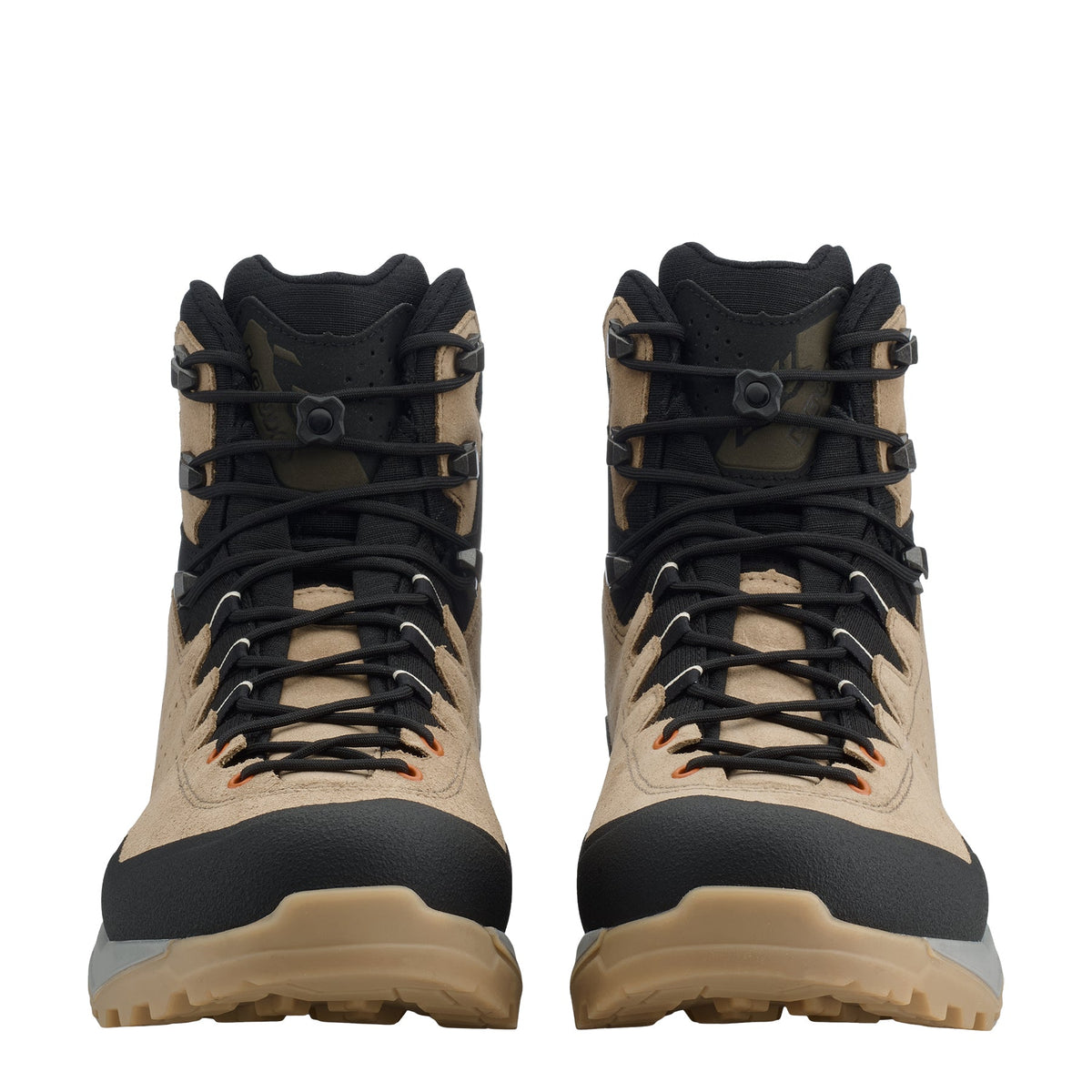 Men's LOWA® EXPLORER GTX MID backpacking boot in DESERT/BLACK with GORE-TEX waterproof protection for backpacking. SKU 2111804998