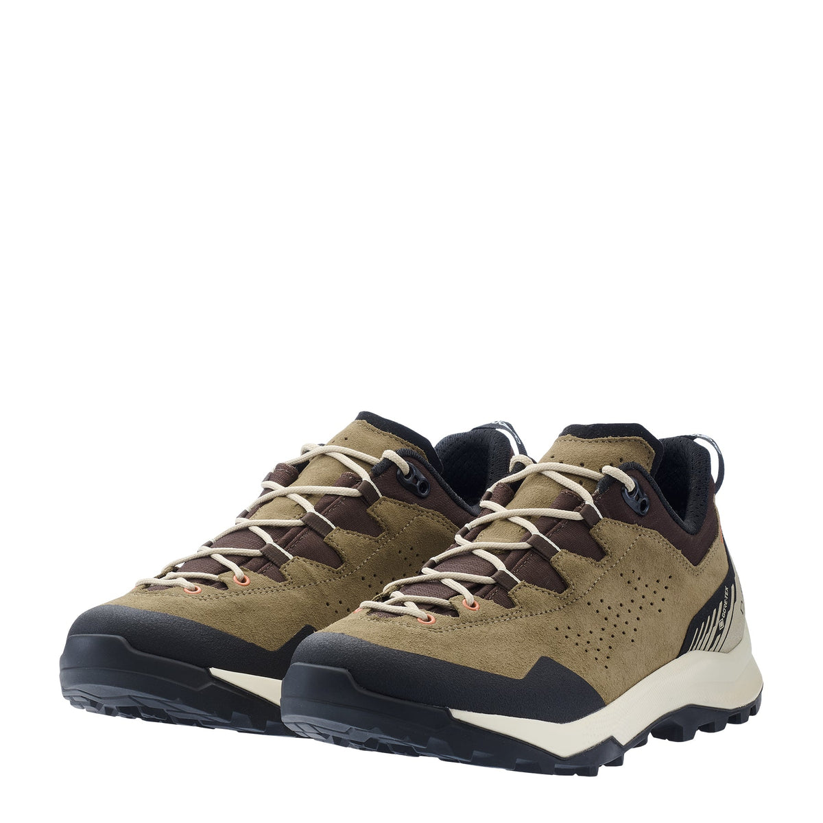 Men's LOWA® EXPLORER GTX LO backpacking boot in HUMUS/BROWN with GORE-TEX waterproof protection for backpacking. SKU 2111904485