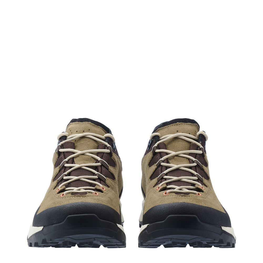 Men's LOWA® EXPLORER GTX LO backpacking boot in HUMUS/BROWN with GORE-TEX waterproof protection for backpacking. SKU 2111904485