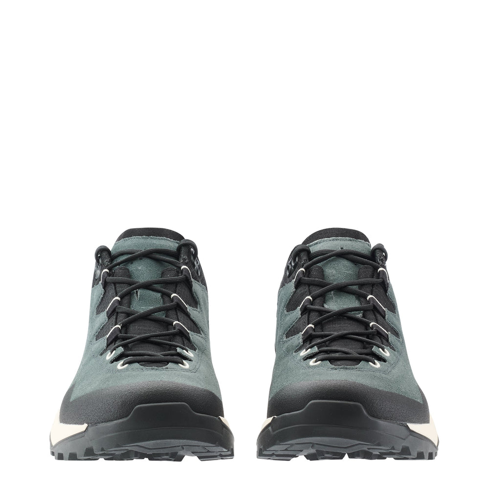 Men's LOWA® EXPLORER GTX LO backpacking boot in SLATE BLUE/BLACK with GORE-TEX waterproof protection for backpacking. SKU 2111906398