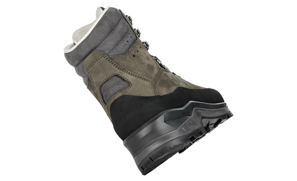 Men's LOWA TIBET EVO LL backpacking boot in SEPIA/SLATE for backpacking. SKU 2114264596, 2114274596