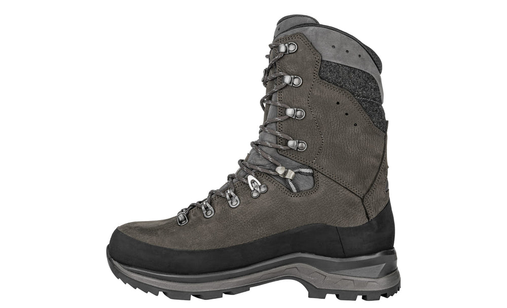 Men's LOWA TIBET EVO 200 GTX HI backpacking boot in SLATE with GORE-TEX waterproof protection for backpacking and mountain hunting. SKU 2117330997