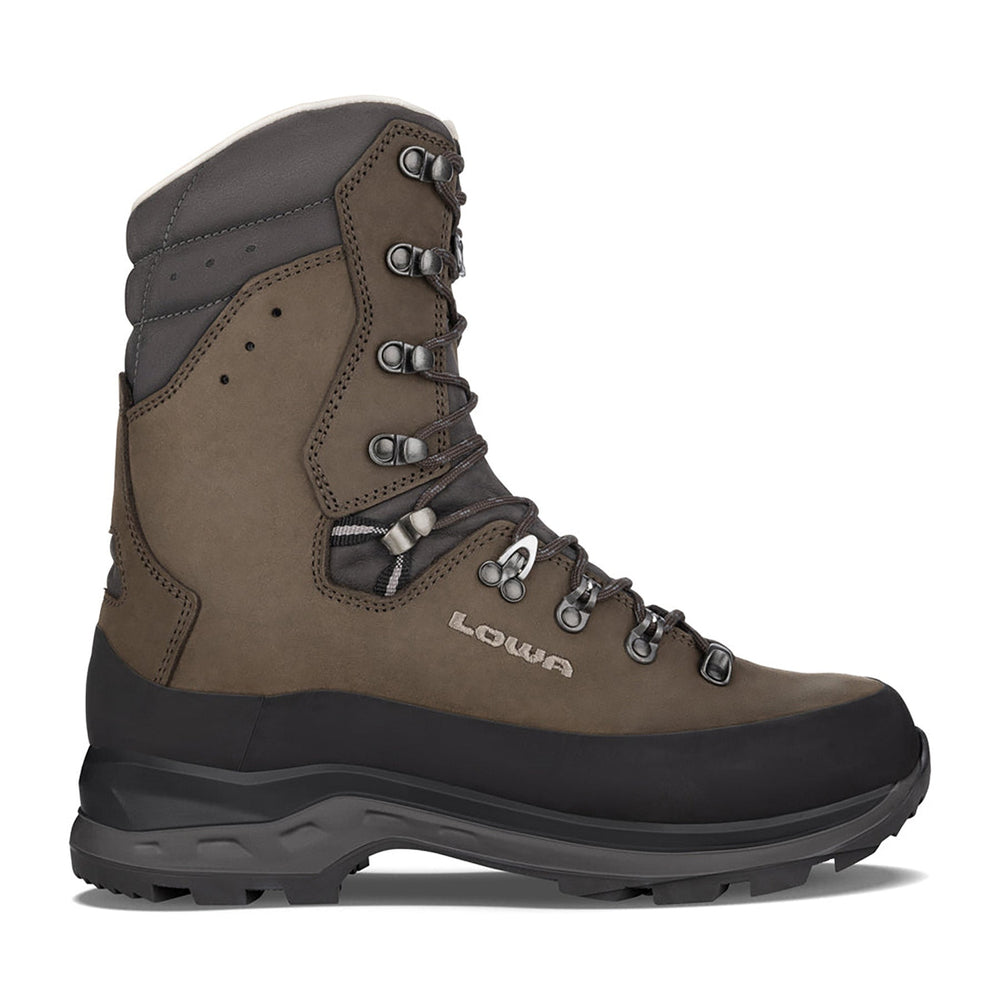Men's LOWA TIBET EVO LL HI backpacking boot in SEPIA/SLATE for backpacking. SKU 2118504596, 2118524596