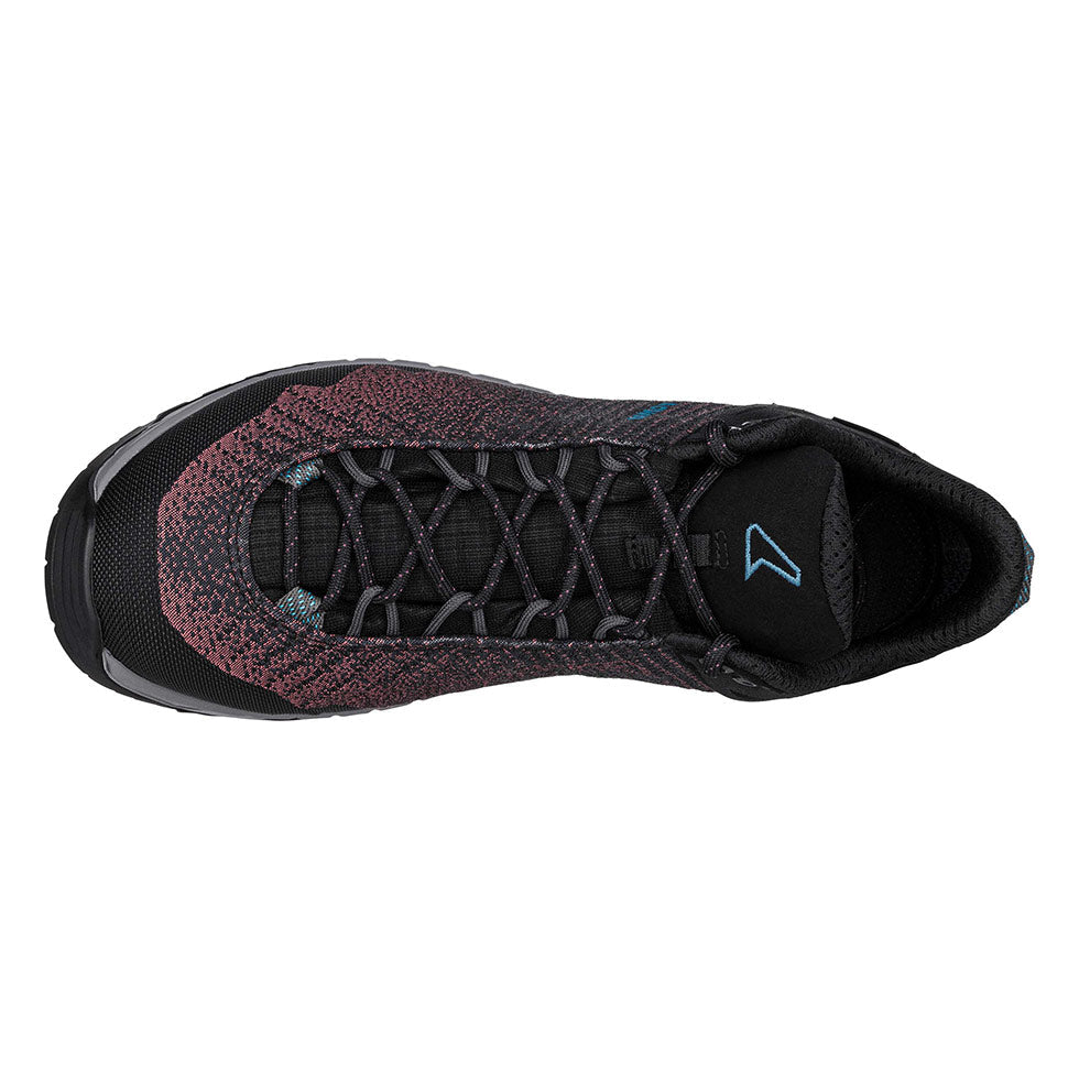 Women's LOWA CAREZZA GTX LO WS backpacking boot in BLACK/BROWN ROSE with GORE-TEX waterproof protection for backpacking. SKU 2210659931