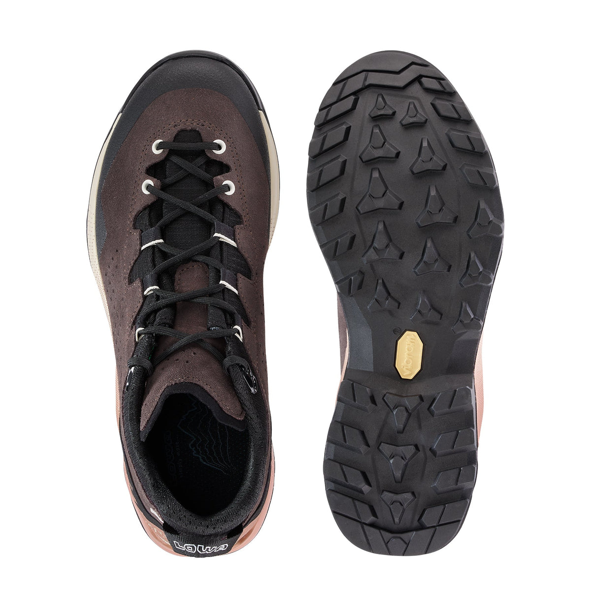 Women's LOWA® EXPLORER GTX LO WS backpacking boot in BROWN ROSE/CLAY with GORE-TEX waterproof protection for backpacking. SKU 2211905108