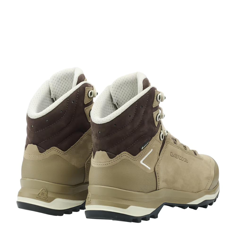 Women's LOWA LADY LIGHT EVO GTX backpacking boot in HUMUS/BROWN with GORE-TEX waterproof protection for backpacking and mountain hunting. SKU 2216704485