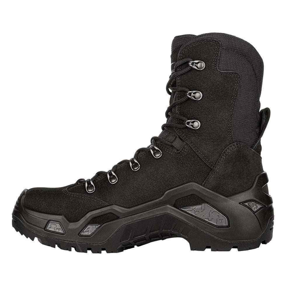 Men's LOWA Z-8N GTX C tactical boot in BLACK with GORE-TEX waterproof protection for tactical and duty use. SKU 3106800999