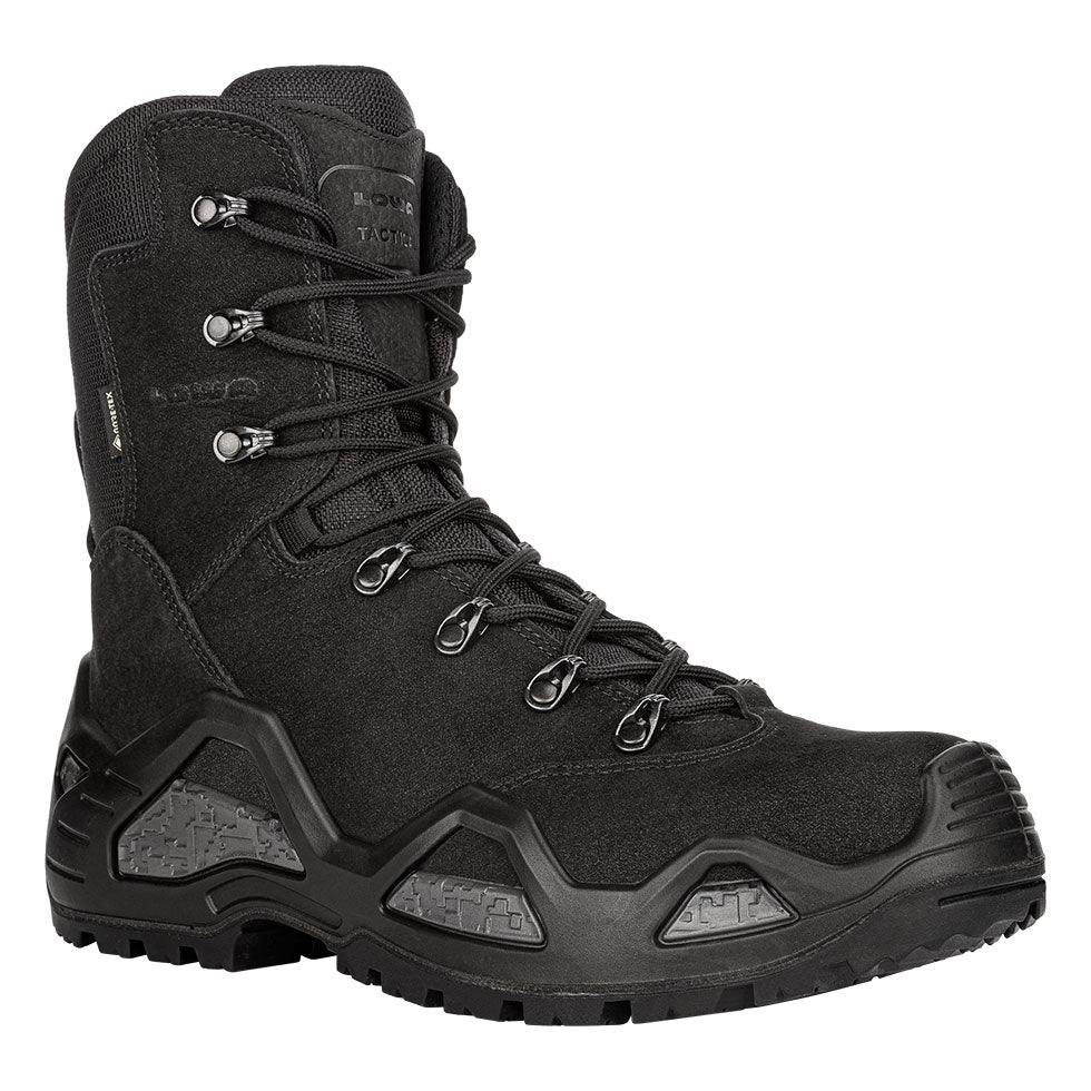 Men's LOWA Z-8N GTX C tactical boot in BLACK with GORE-TEX waterproof protection for tactical and duty use. SKU 3106800999