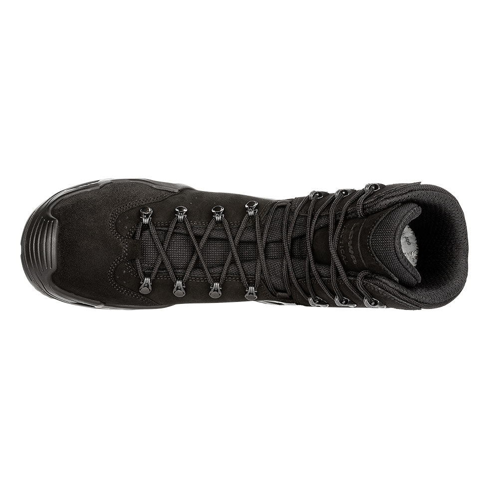 Men's LOWA Z-8S GTX C tactical boot in BLACK with GORE-TEX waterproof protection for tactical and duty use. SKU 3106840999