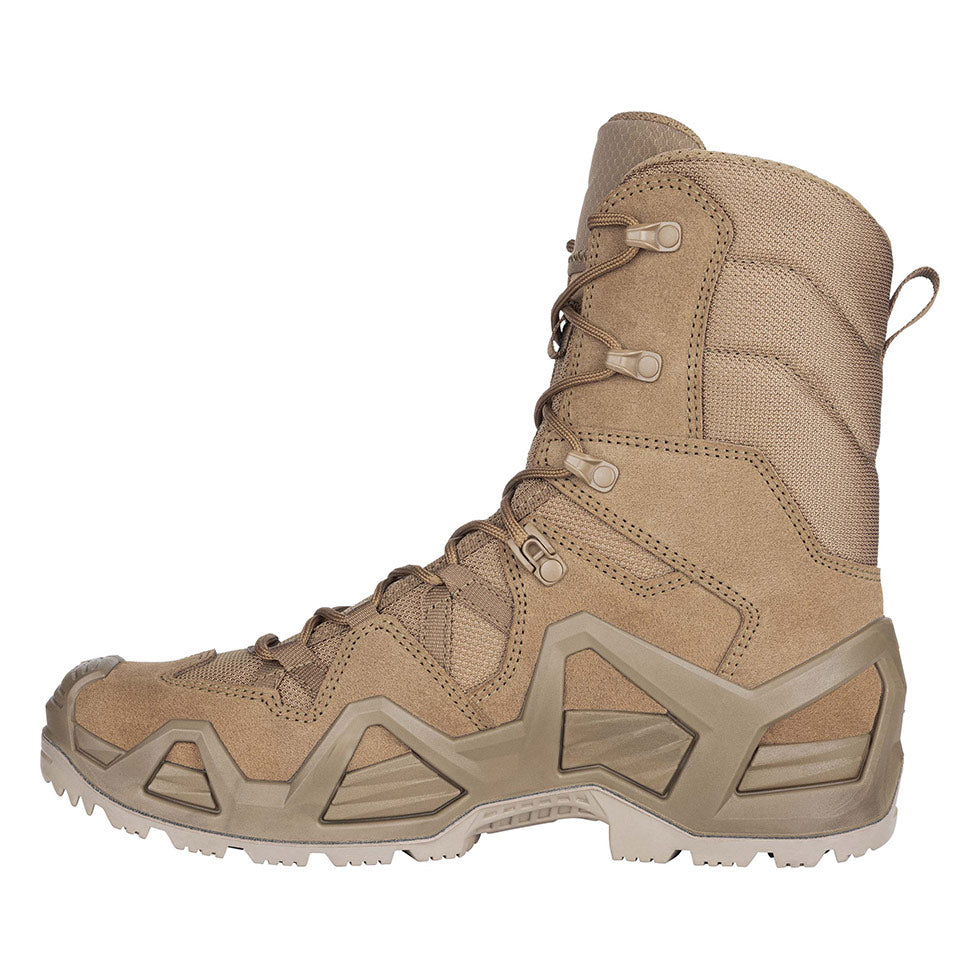Men's LOWA ZEPHYR MK2 GTX HI tactical boot in COYOTE OP with GORE-TEX waterproof protection for tactical and duty use. SKU 3108500731, 3108510731