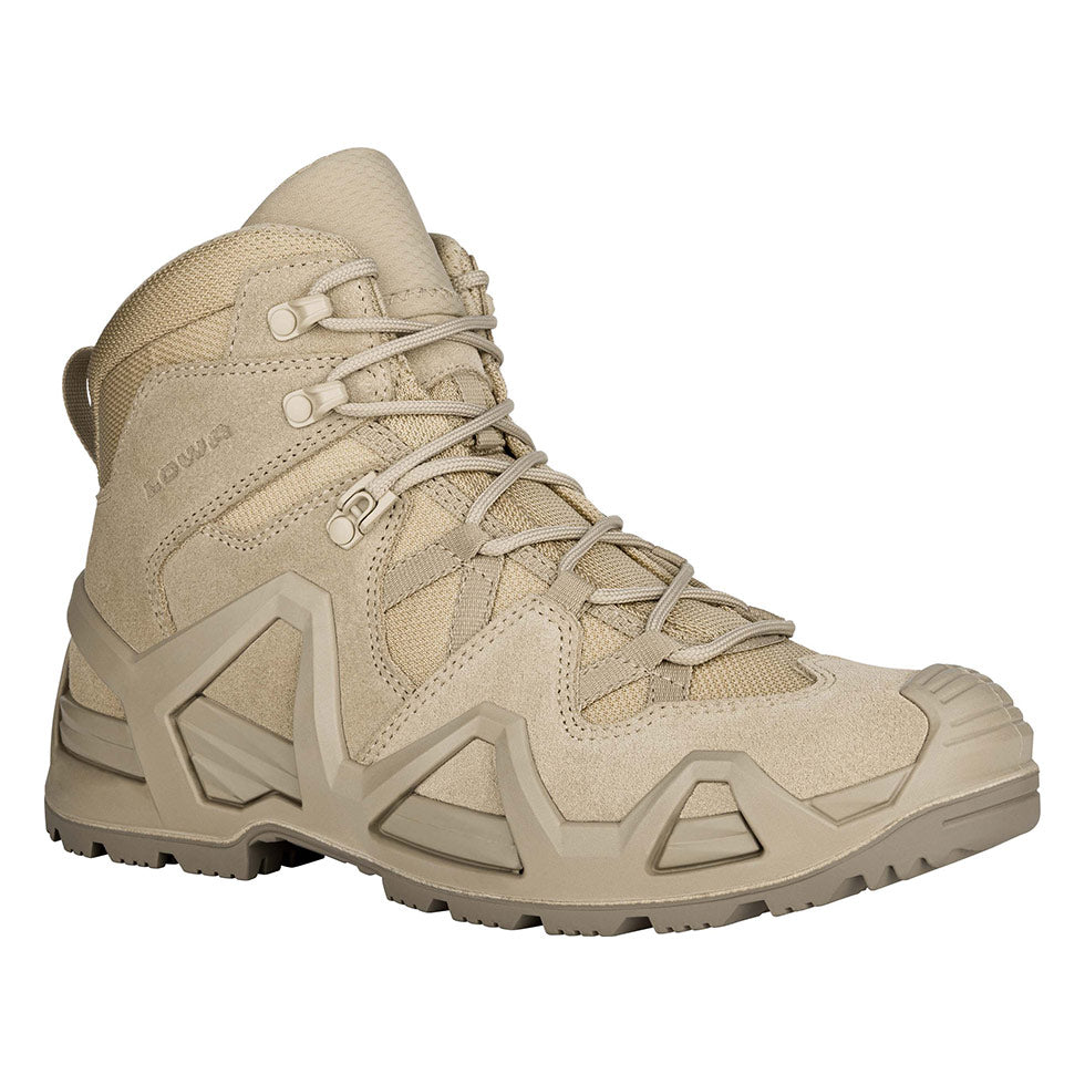 Men's LOWA ZEPHYR MK2 MID tactical boot in DESERT for tactical and duty use. SKU 3108560410