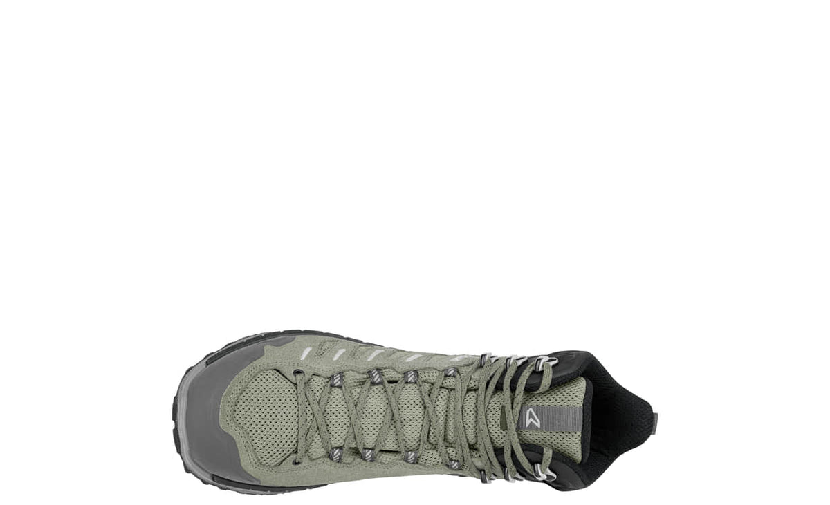 Men's LOWA INNOVO MID hiking boot in SEAWEED/GREY for hiking. SKU 3113357403