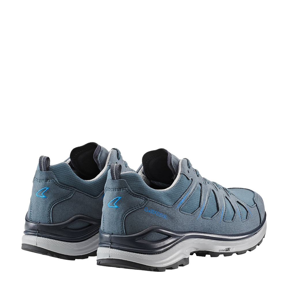 Men's LOWA INNOX EVO II GTX hiking boot in STEEL BLUE OCEAN with GORE-TEX waterproof protection for hiking. SKU 3114167942
