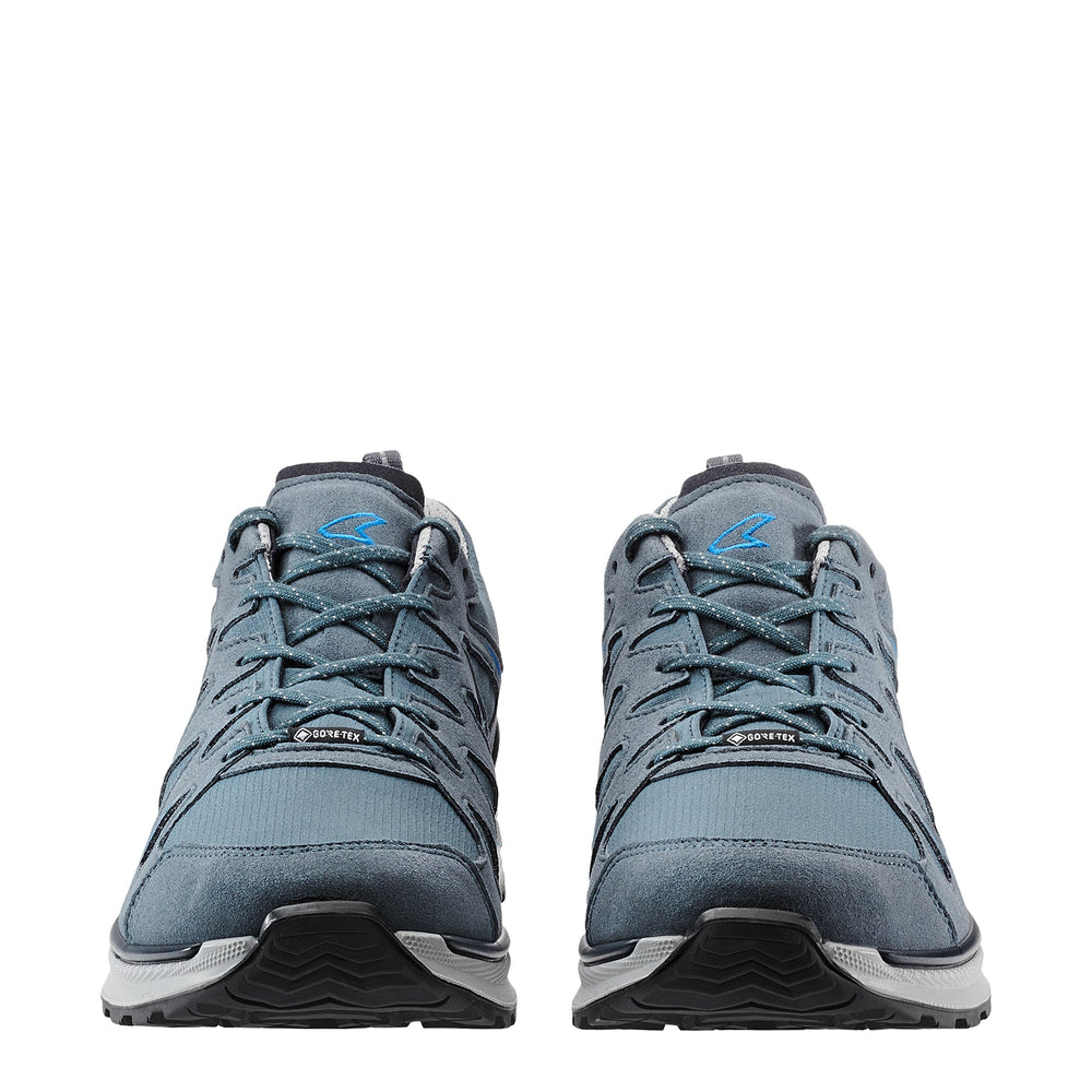 Men's LOWA INNOX EVO II GTX hiking boot in STEEL BLUE OCEAN with GORE-TEX waterproof protection for hiking. SKU 3114167942