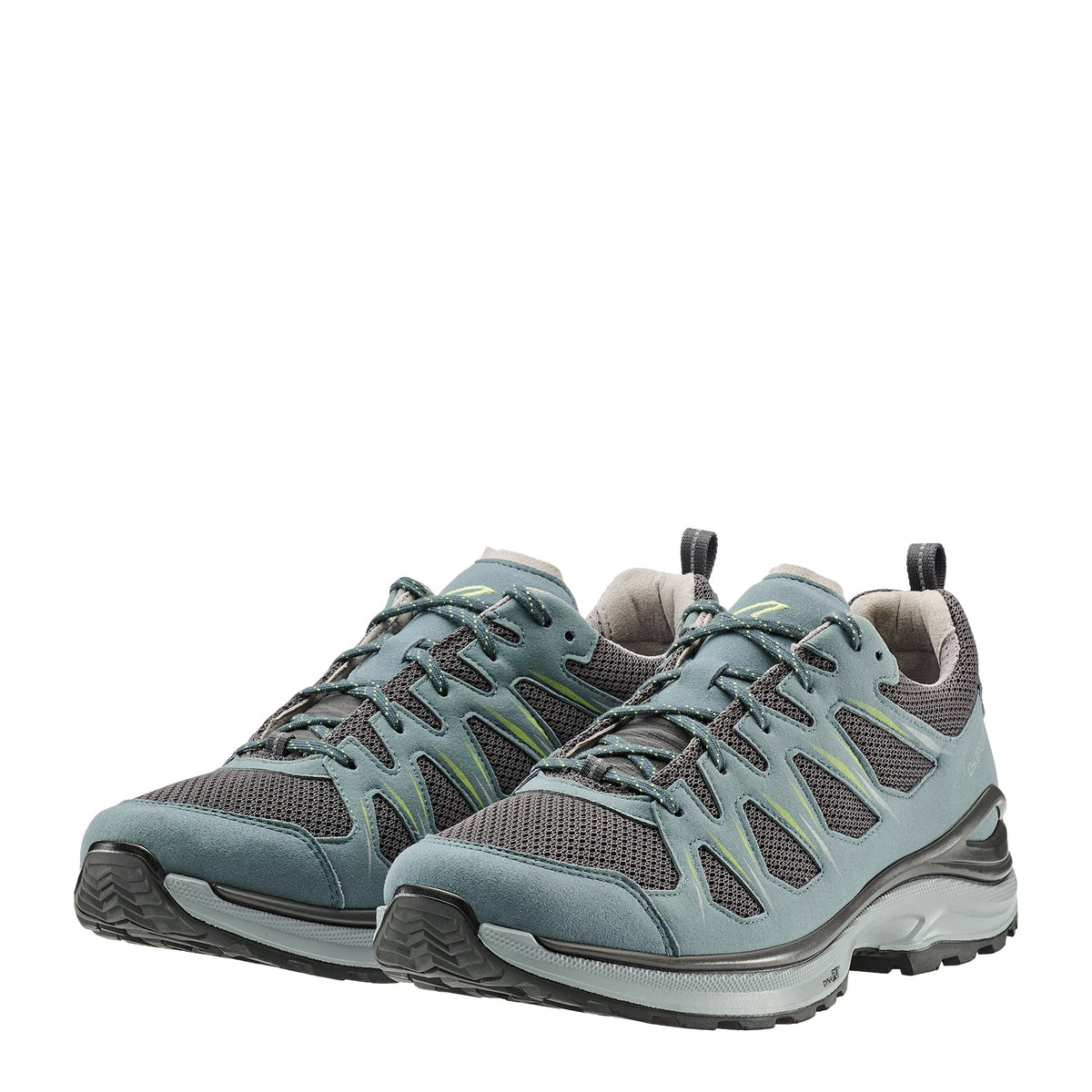 Men's LOWA INNOX EVO II LO hiking shoe in DARK PETROL/GREY for hiking. SKU 3114207531