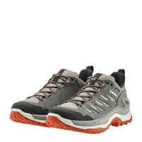 Men's LOWA INNOVO GTX LO hiking shoe in GREY/FLAME with GORE-TEX waterproof protection for hiking. SKU 3115509055