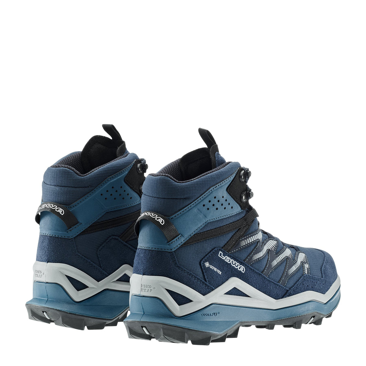 Men's LOWA MADDOX PRO GTX MID hiking boot in NAVY/MARINE BLUE with GORE-TEX waterproof protection for hiking. SKU 3116206966