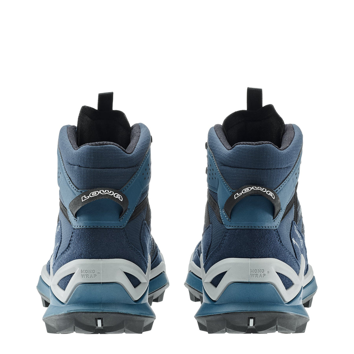 Men's LOWA MADDOX PRO GTX MID hiking boot in NAVY/MARINE BLUE with GORE-TEX waterproof protection for hiking. SKU 3116206966