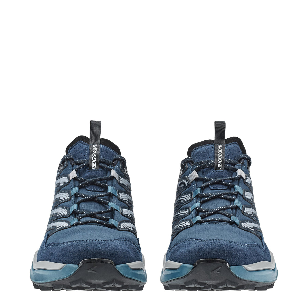 Men's LOWA MADDOX PRO GTX LO hiking shoe in NAVY/MARINE BLUE with GORE-TEX waterproof protection for hiking. SKU 3116306966