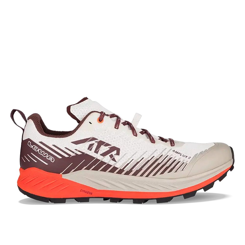 Men's LOWA AMPLUX 2 trail running shoe in BURGUNDY/FLAME for trail running. SKU 3116803753