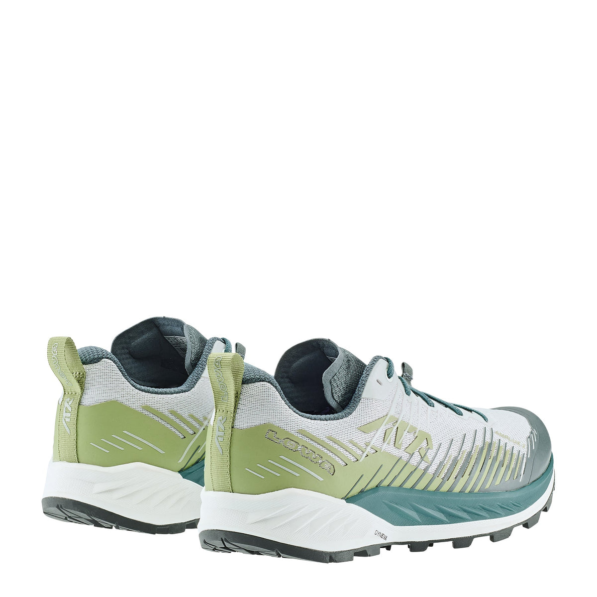 Men's LOWA AMPLUX 2 trail running shoe in GREY/FERN for trail running. SKU 3116809059