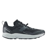 LOWA AMPLUX 2 GTX men's trail running shoe in grey/black, side profile