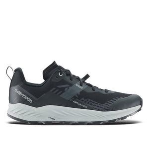 Men's LOWA AMPLUX 2 GTX trail running shoe in GREY/BLACK with GORE-TEX waterproof protection for trail running. SKU 3116859099