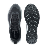 LOWA AMPLUX 2 GTX men's trail running shoe in grey/black, top-outsole profile