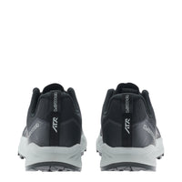 LOWA AMPLUX 2 GTX men's trail running shoe in grey/black, heel profile