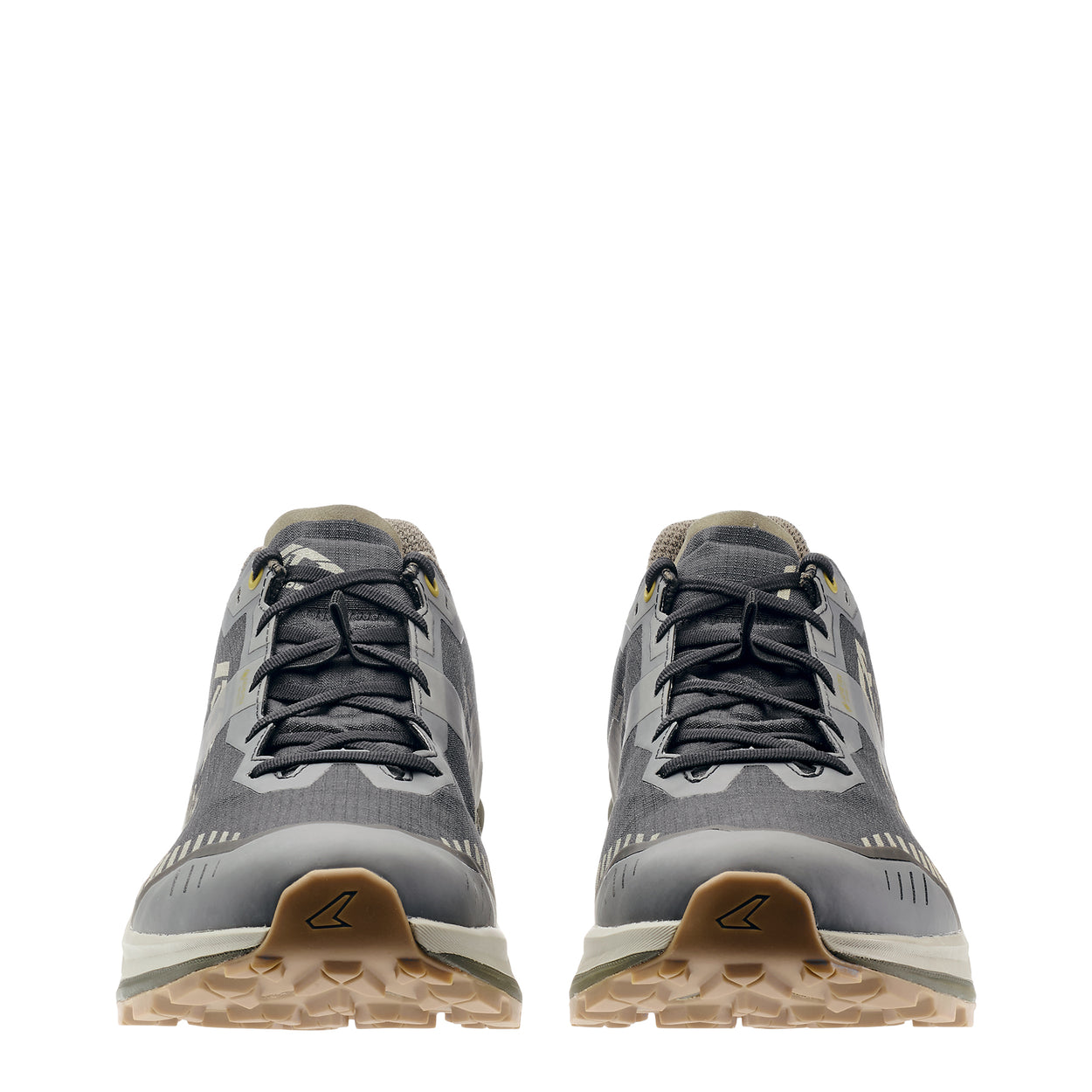 LOWA AMPLUX 2 GTX men's trail running shoe in black/olive, front profile
