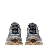 LOWA AMPLUX 2 GTX men's trail running shoe in black/olive, front profile