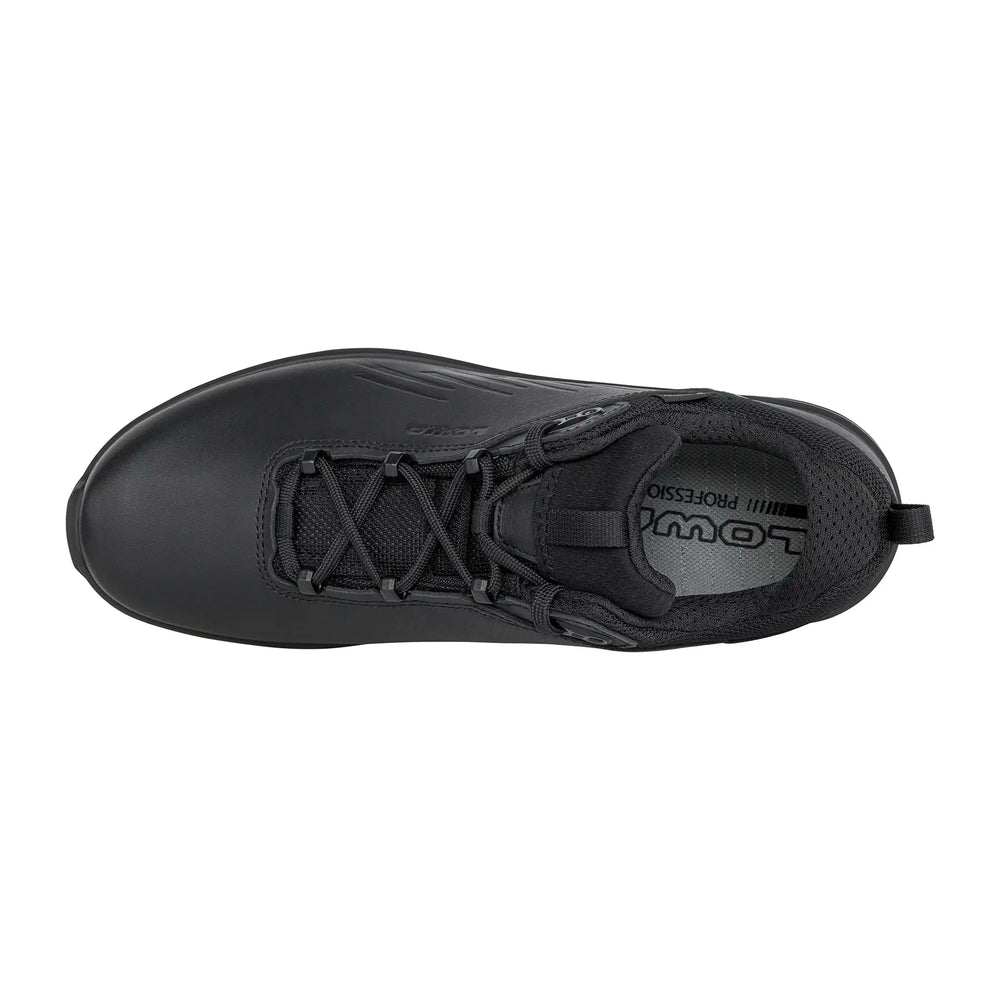 Men's LOWA ZICON® GTX LO tactical shoe in BLACK with GORE-TEX waterproof protection for tactical and duty use. SKU 3118870999, 3118890999