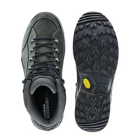 Men's LOWA RENEGADE EVO GTX MID hiking boot in ANTHRACITE/STEEL BLUE with GORE-TEX waterproof protection for hiking and mountain use. SKU 3119169780, 3119179780
