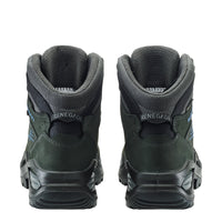 Men's LOWA RENEGADE EVO GTX MID hiking boot in ANTHRACITE/STEEL BLUE with GORE-TEX waterproof protection for hiking and mountain use. SKU 3119169780, 3119179780