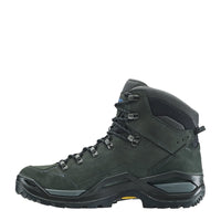 Men's LOWA RENEGADE EVO GTX MID hiking boot in ANTHRACITE/STEEL BLUE with GORE-TEX waterproof protection for hiking and mountain use. SKU 3119169780, 3119179780
