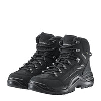 Men's LOWA RENEGADE EVO GTX MID hiking boot in DEEP BLACK with GORE-TEX waterproof protection for hiking and mountain use. SKU 3119160998, 3119170998