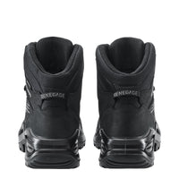 Men's LOWA RENEGADE EVO GTX MID hiking boot in DEEP BLACK with GORE-TEX waterproof protection for hiking and mountain use. SKU 3119160998, 3119170998