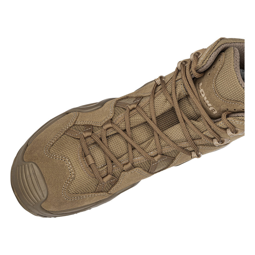Women's LOWA ZEPHYR GTX MID TF WS tactical boot in COYOTE OP (NEW GTX) with GORE-TEX waterproof protection for tactical and duty use and mountain use. SKU 3215370731