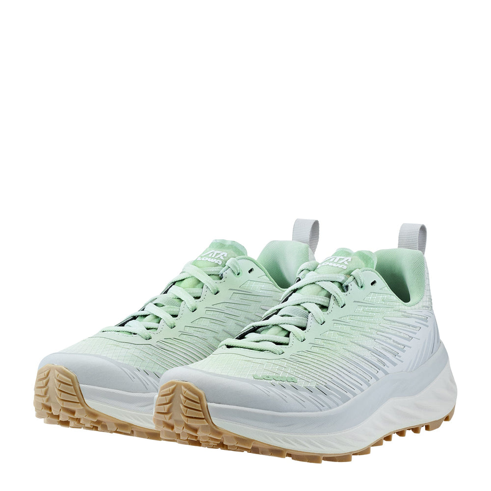 Women's LOWA FORTUX WS trail running shoe in MILKY GREEN/WHITE for trail running and tactical and duty use. SKU 3206937201