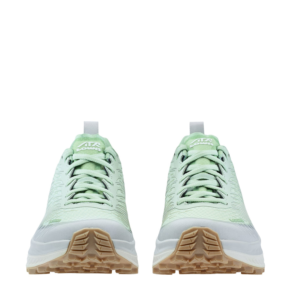 Women's LOWA FORTUX WS trail running shoe in MILKY GREEN/WHITE for trail running and tactical and duty use. SKU 3206937201