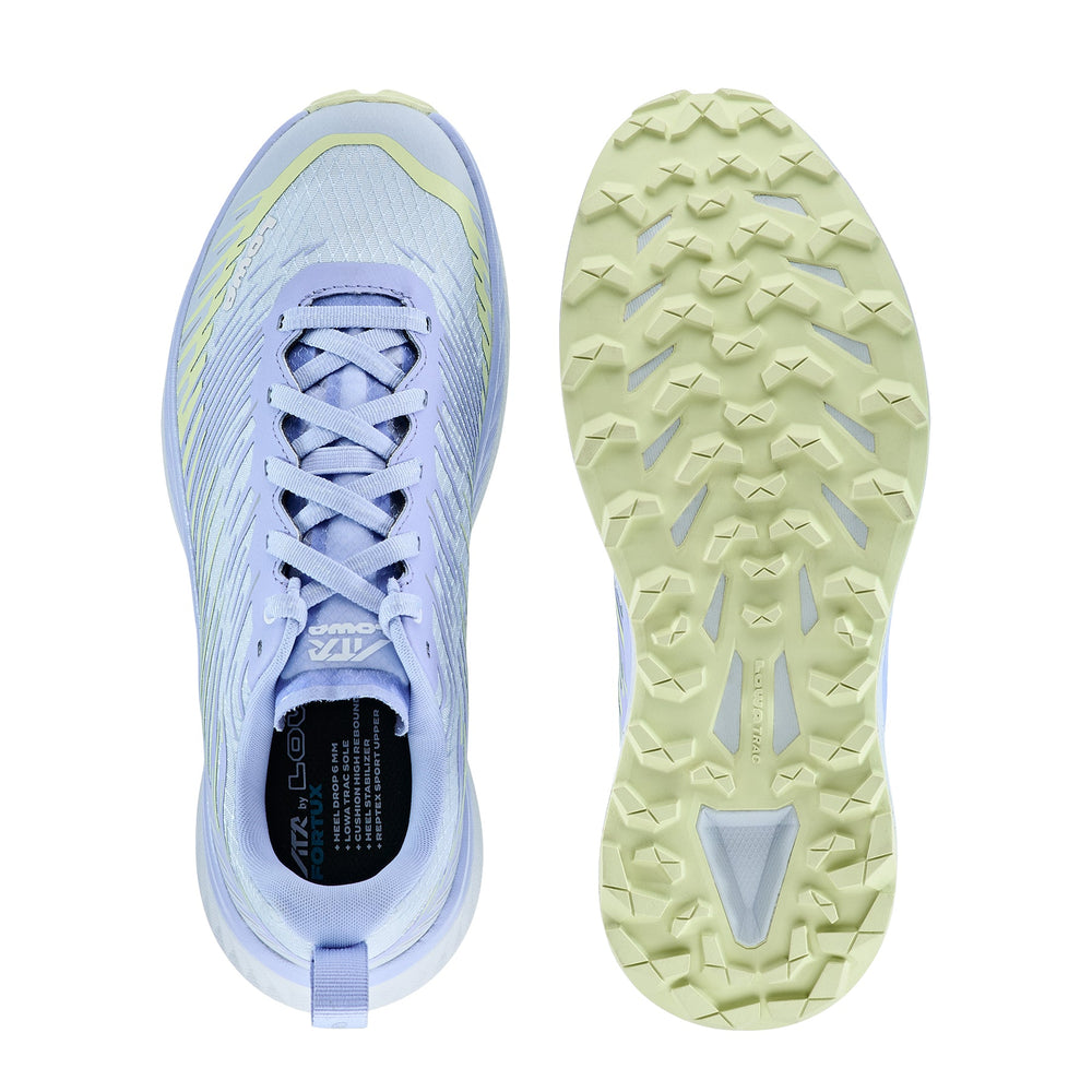 Women's LOWA FORTUX WS trail running shoe in MISTY BLUE/MINT for trail running and tactical and duty use. SKU 3206939590