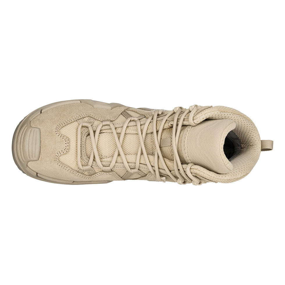 Women's LOWA ZEPHYR MK2 GTX MID WS tactical boot in DESERT with GORE-TEX waterproof protection for tactical and duty use. SKU 3208540410