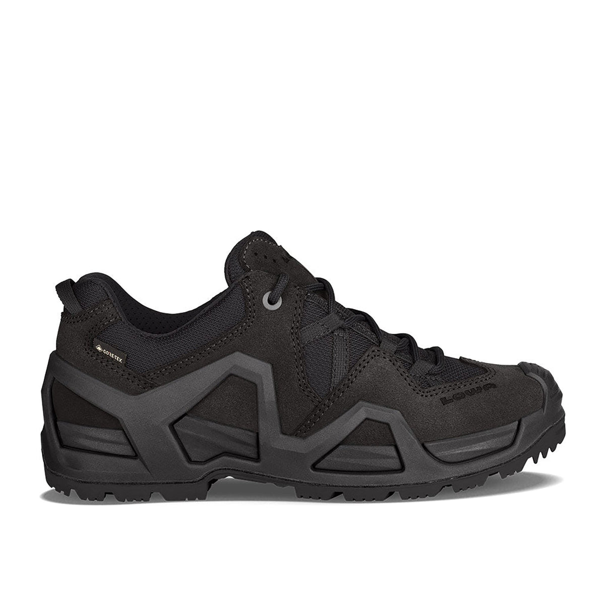 Women's LOWA ZEPHYR MK2 GTX LO WS tactical shoe in BLACK with GORE-TEX waterproof protection for tactical and duty use. SKU 3208900999