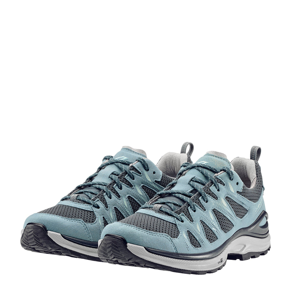 Women's LOWA INNOX EVO II LO WS hiking shoe in SMOKE BLUE/SLATE BLUE for hiking. SKU 3214206663