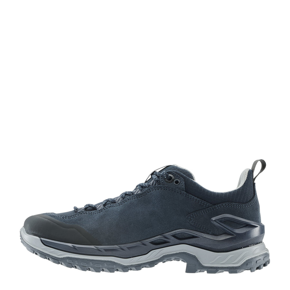 Women's LOWA INNOVO GTX LO WS hiking shoe in NAVY/ARCTIC with GORE-TEX waterproof protection for hiking. SKU 3215506967