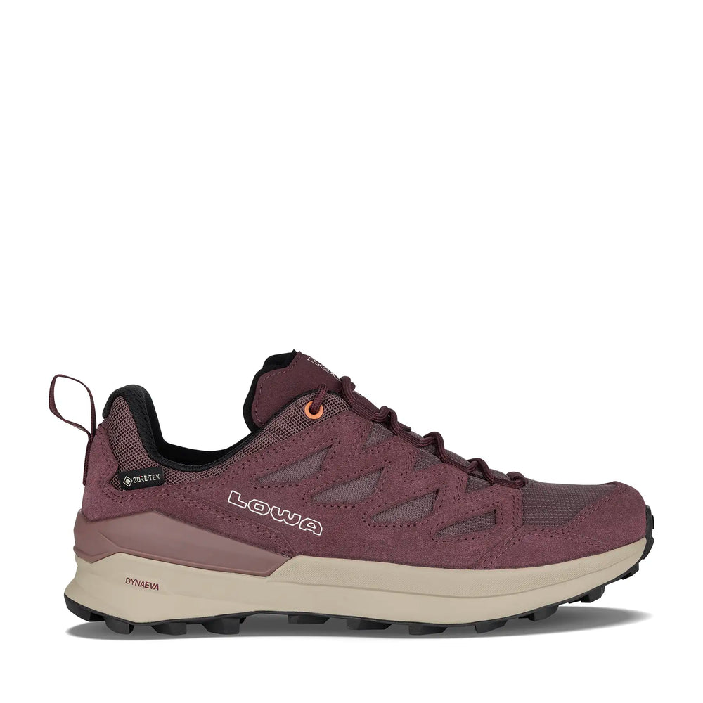 LOWA TETONIX LO WS women's hiking shoe in brown rose/panna, side profile