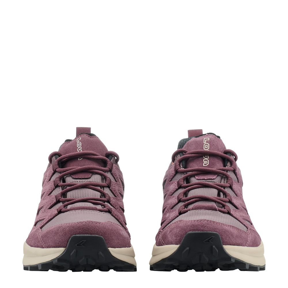 LOWA TETONIX LO WS women's hiking shoe in brown rose/panna, front profile