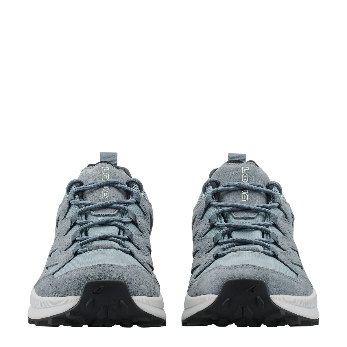 LOWA TETONIX GTX LO WS women's hiking shoe in smoke blue/slate blue, front profile