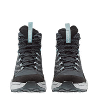 Women's LOWA MADDOX PRO GTX MID WS hiking boot in BLACK/GREY with GORE-TEX waterproof protection for hiking. SKU 3216209930, 3216219930