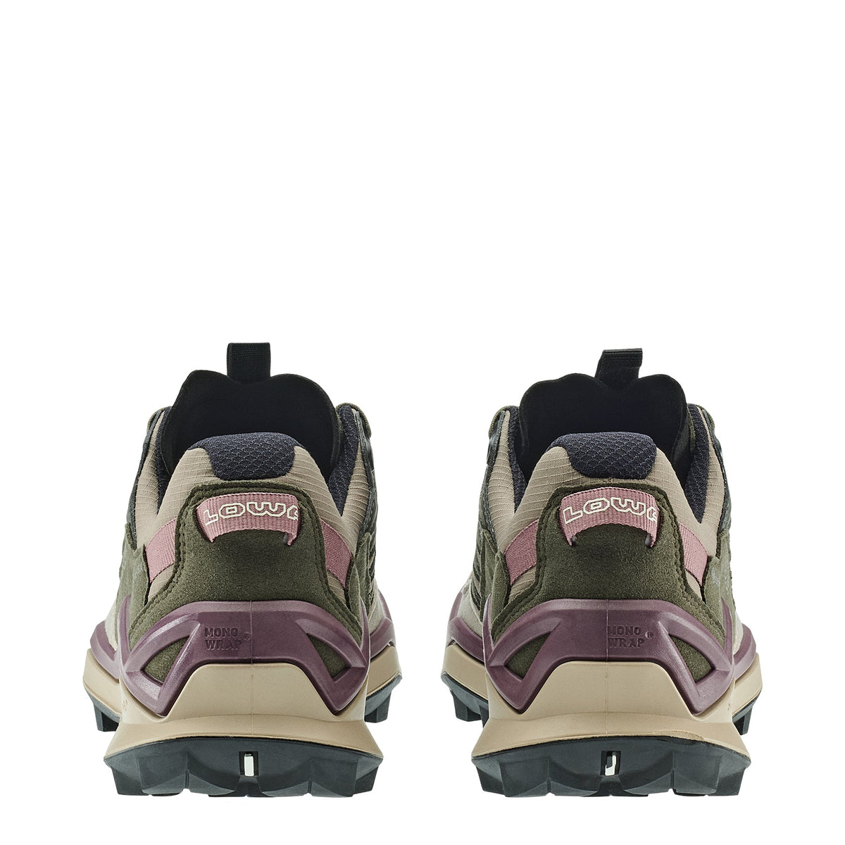 Women's LOWA MADDOX PRO GTX LO WS hiking shoe in DESERT/OLD ROSE with GORE-TEX waterproof protection for hiking. SKU 3216304940